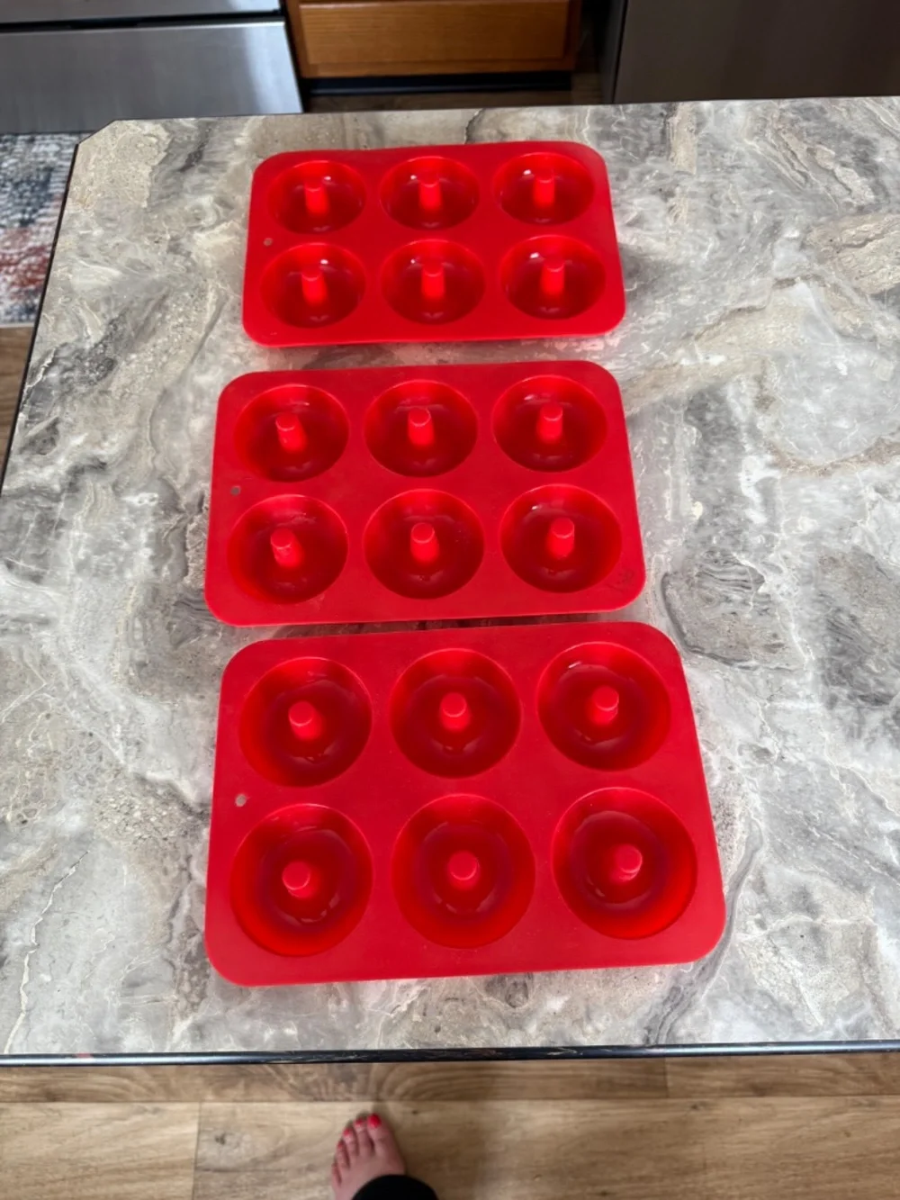 Six holes silicone, donut, mold, bagel pan, nonstick, baking, and heat resistant